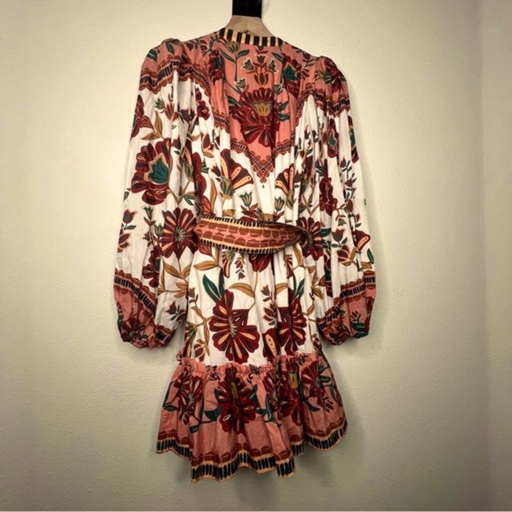 FARM Rio Riad Mini Dress in Brown Motif, size XS NWT - Picture 9 of 9